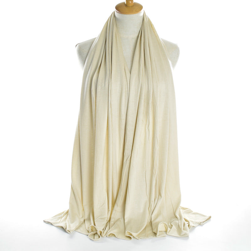 Monochrome mercerized cotton jersey scarf