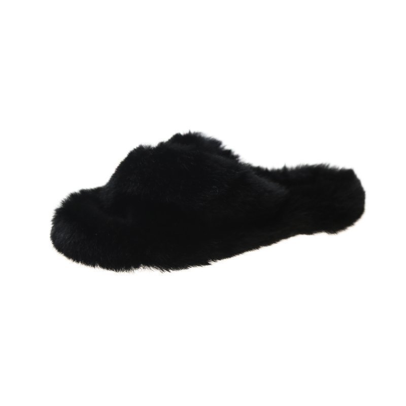 New autumn and winter cross flat-bottomed flip flops
