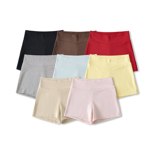 Macaron-colored Hip-hugging Hot Pants Workout Running Shorts Yoga Pants