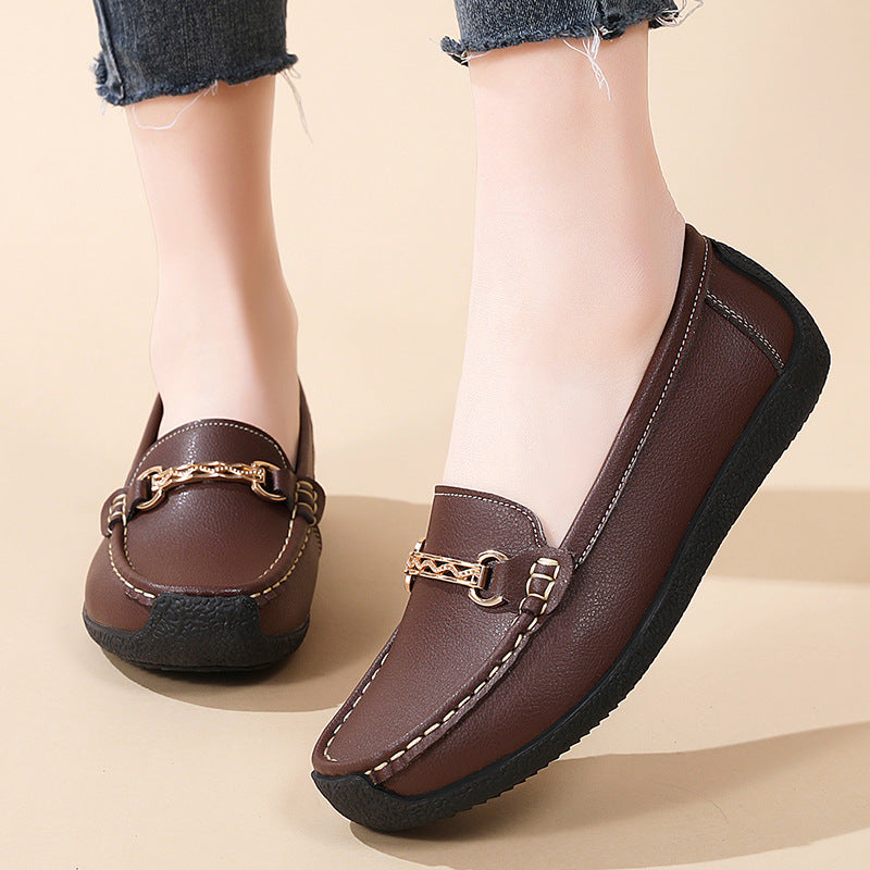 Leisure Women's Flat-heeled Shoes Soft Bottom Soft Surface