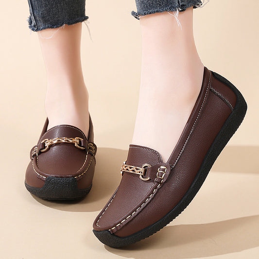 Leisure Women's Flat-heeled Shoes Soft Bottom Soft Surface