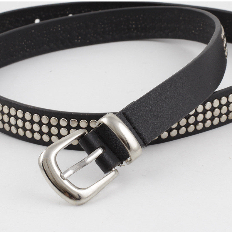 Women's rivet jeans belt