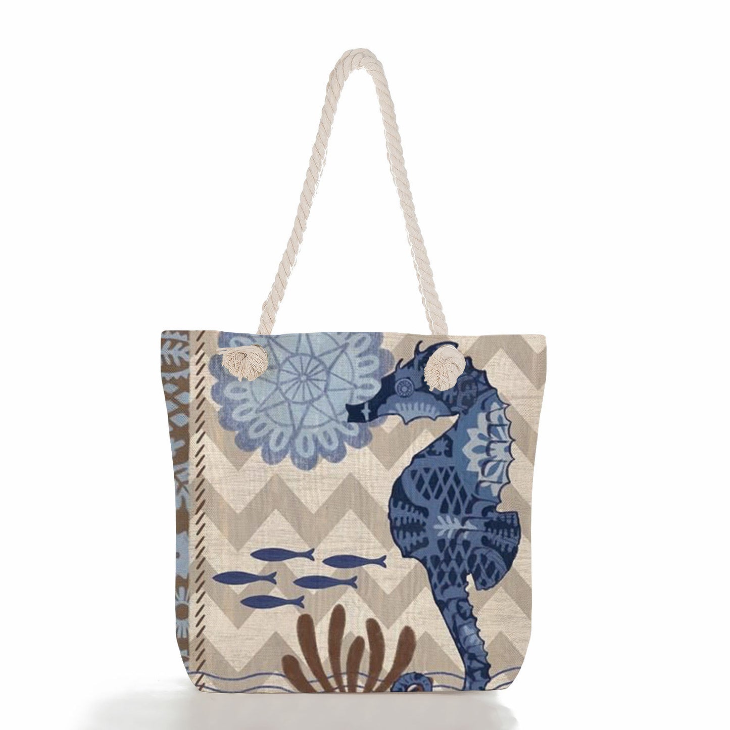 Women's Fashion Print Thick Rope Handbag
