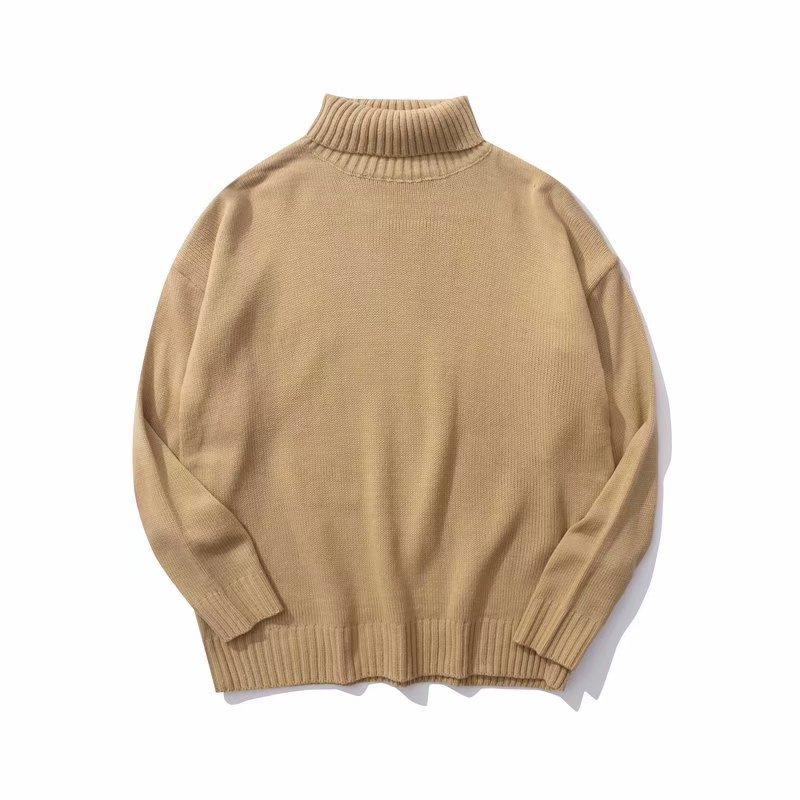 Enkel ny alsidig Turtleneck-sweater til par retro efterår og vinter ny