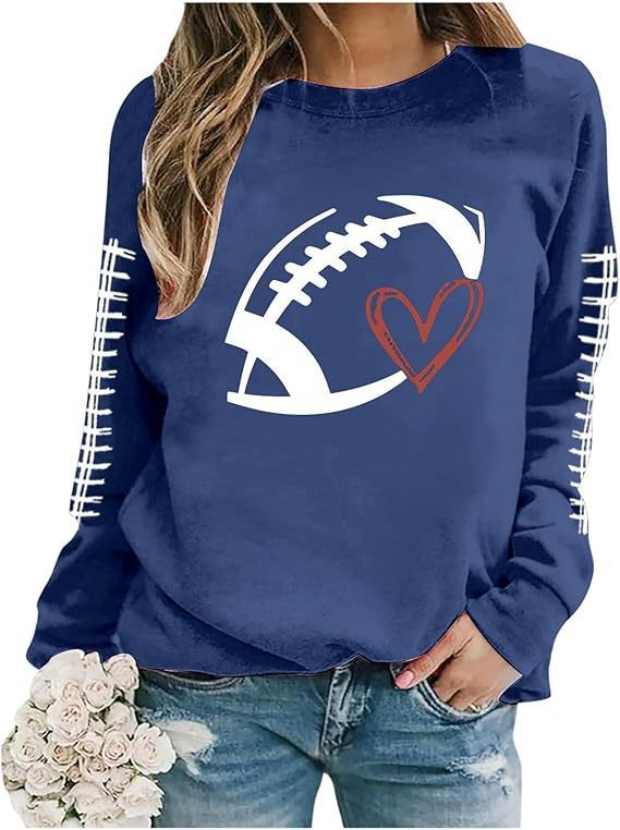 Dame Sweatshirt Baseball Uniform Trykt Langærmet Trøje Sweatshirt