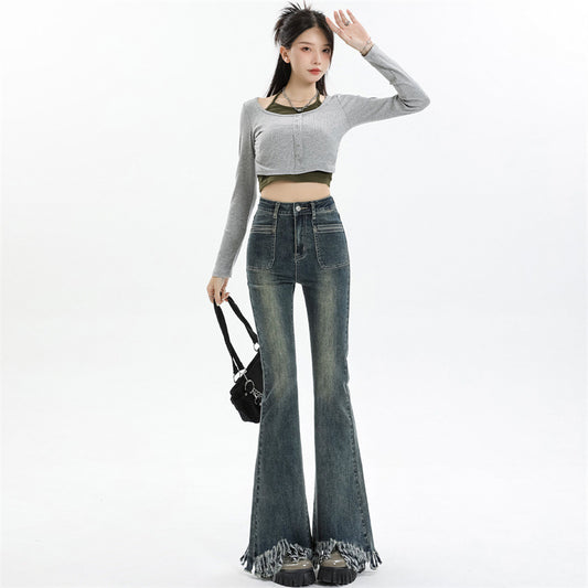 Women's Retro High-elastic Skinny Jeans