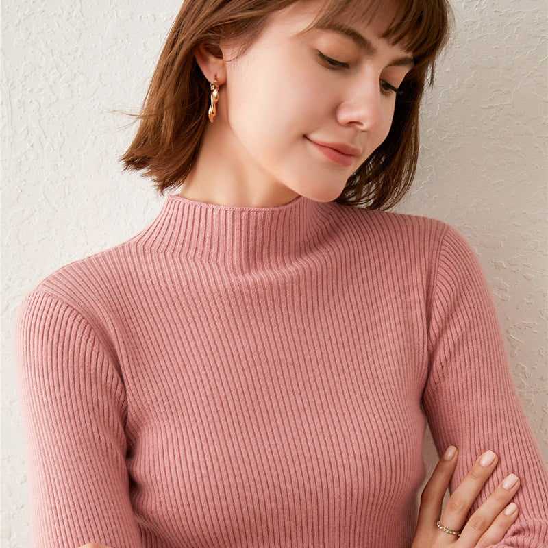 Sweater Women's Bottoming Shirt All-match Tight Slimming Long Sleeve Top