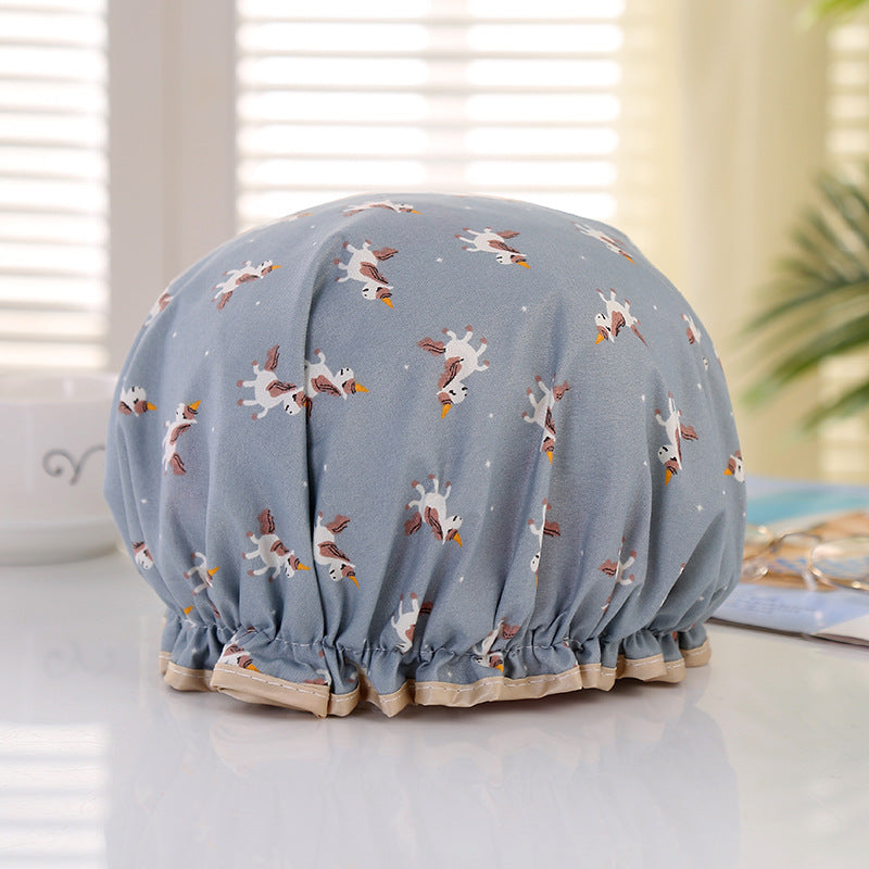 Double-layer Waterproof Shower Cap Disposable Hair