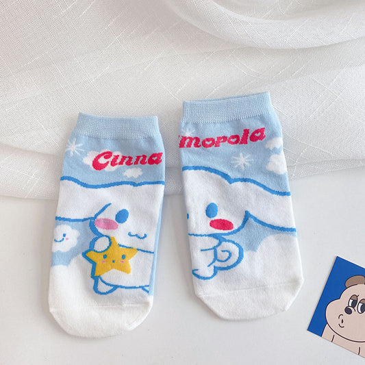 Lady cartoon dog socks