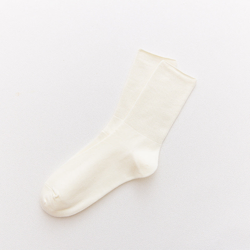 Candy color college wind pile socks