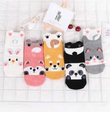 10pcs Cartoon three-dimensional socks