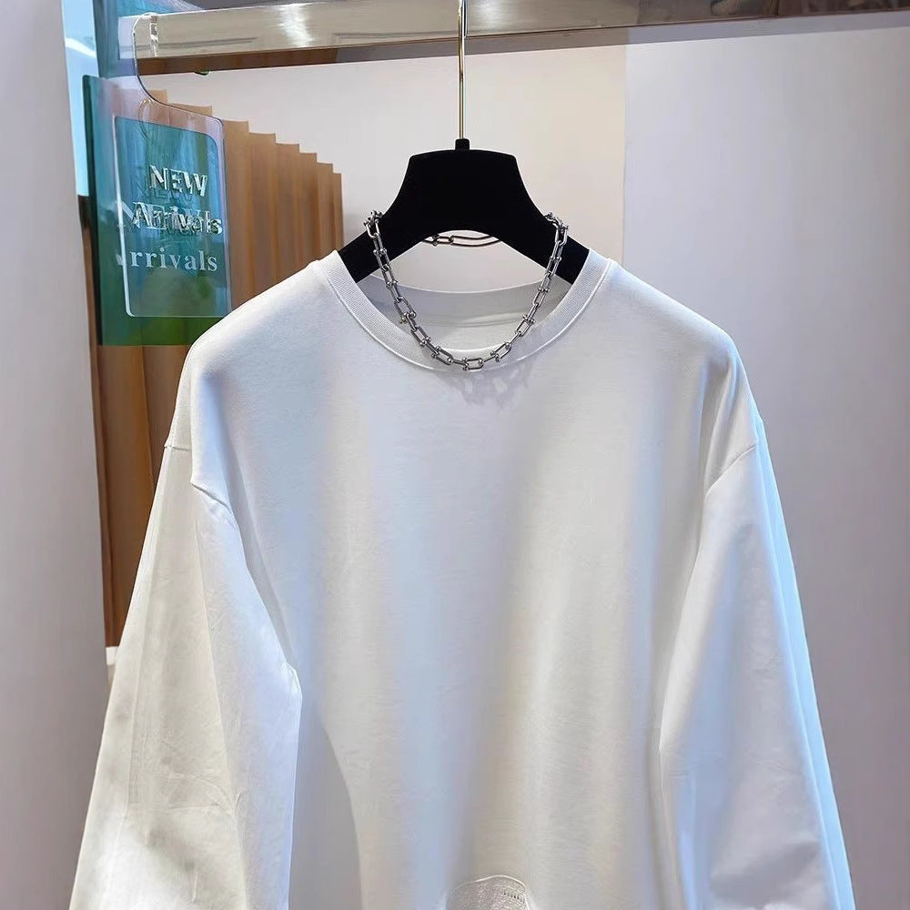 White Lace Patchwork Puff Sleeve Long Sleeve Women's Spring