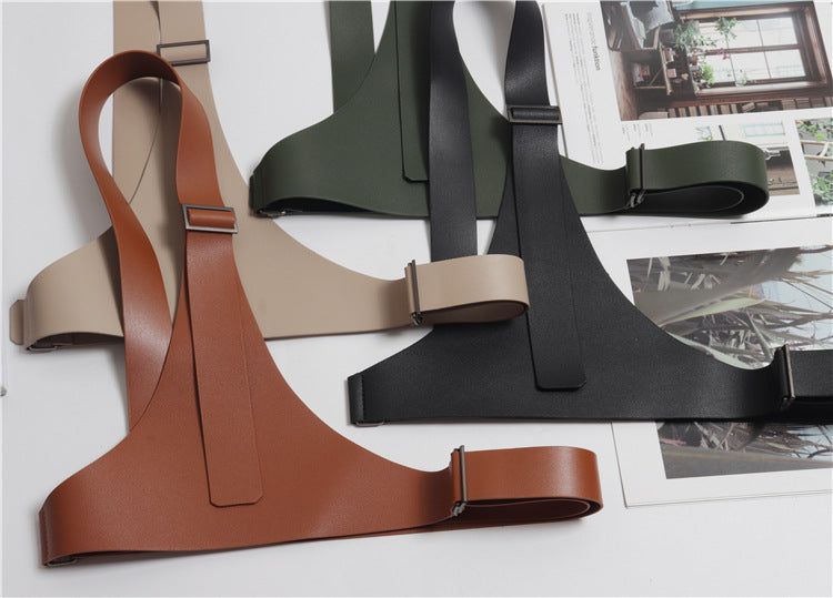 Harnais asymétrique en imitation cuir