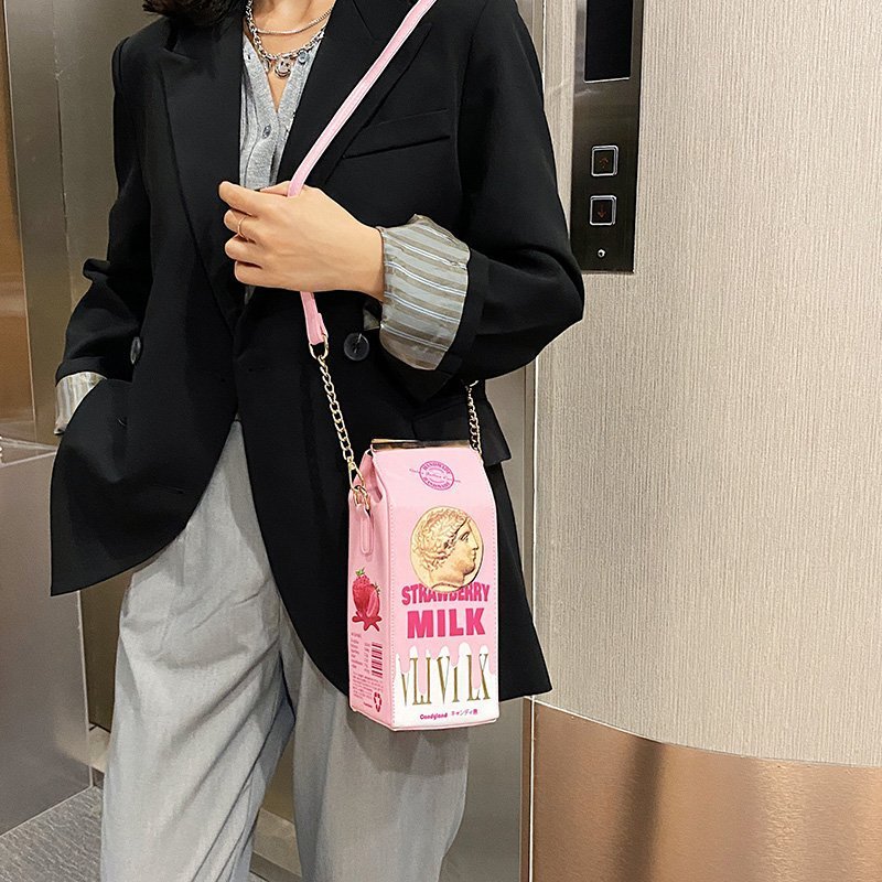 Funny personality milk box bag