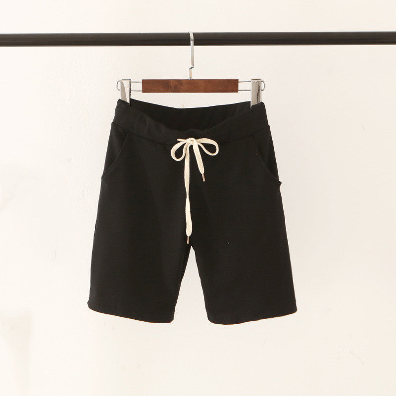 Mid-rise solid color track pants