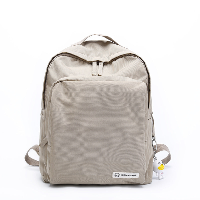Solid color waterproof oxford casual backpack