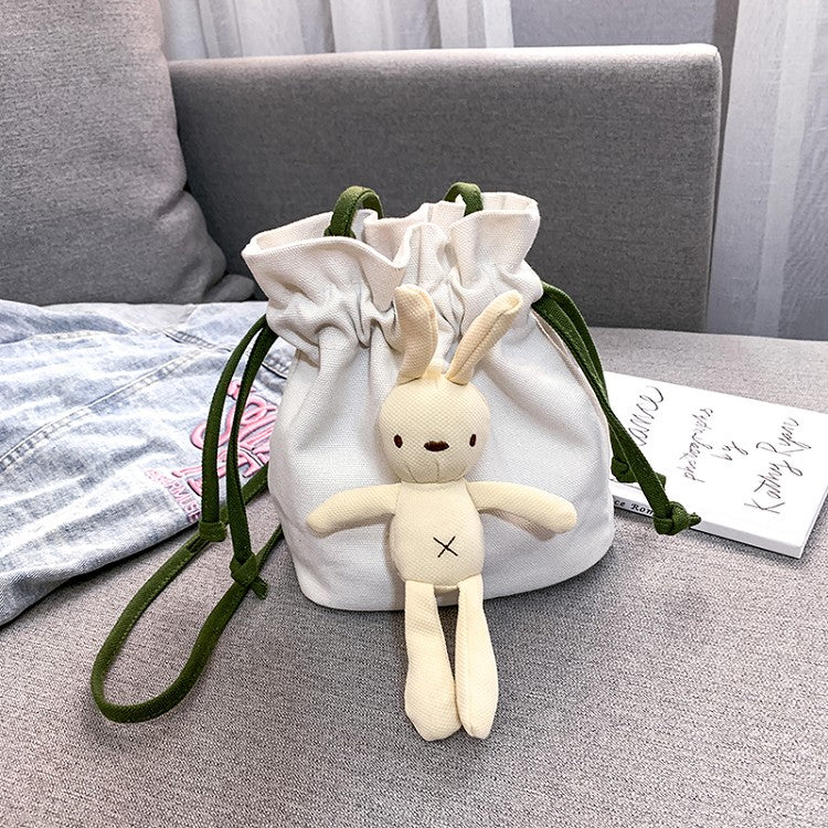 Cartoon canvas shoulder bag