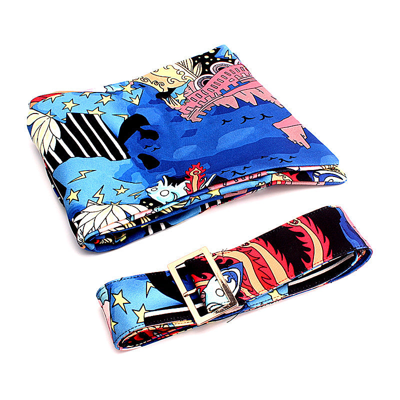 Chinese Style Printed And Painted Belt