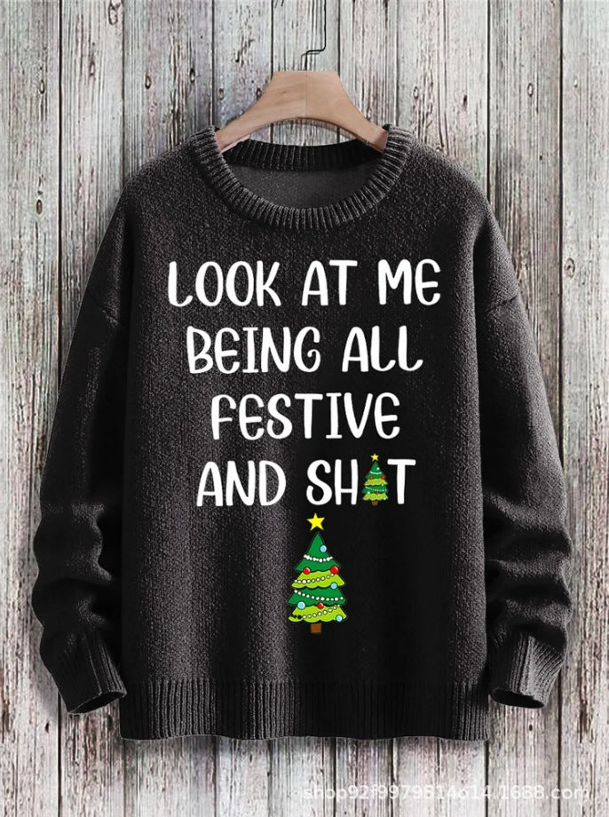 New Casual Fashion 3D Printed Christmas Printed Sweater