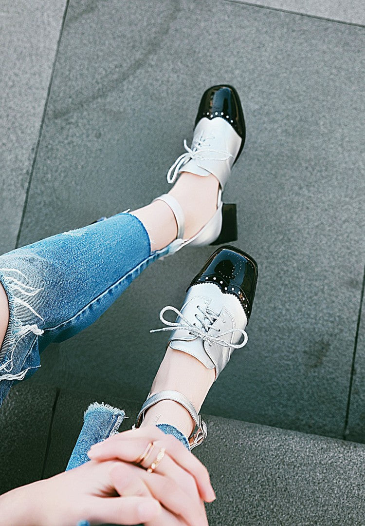 Color block sandals
