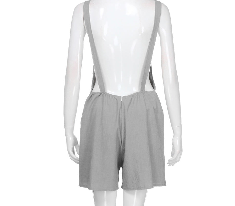 Youthful Cotton Overall Shorts 4 Colors
