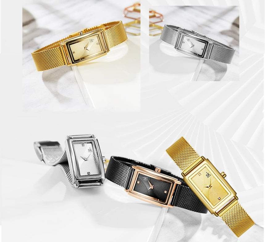 Stylish simple waterproof quartz watch