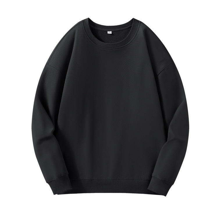 Rundhalset Sweater Kamgarnsjersey til mænd Med Droppede Skuldre Pullover