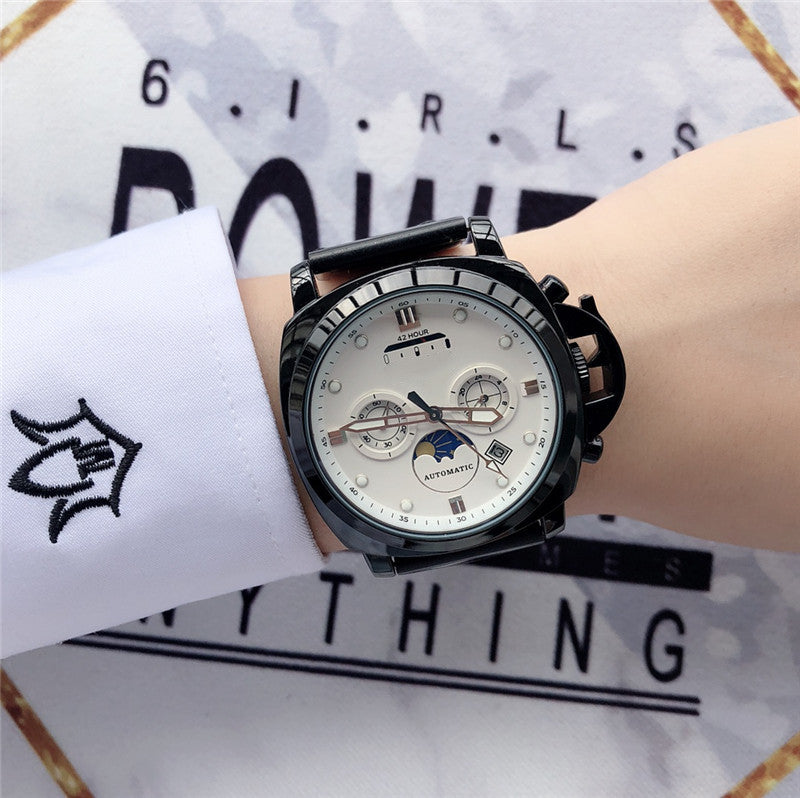 Luminous waterproof 6-pin quartz watch