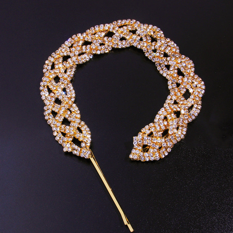 Rhinestone Dirty Braided Hair Band Fashion