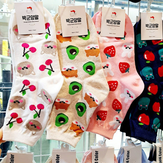 Medium Socks Little Bear Avocado Girls