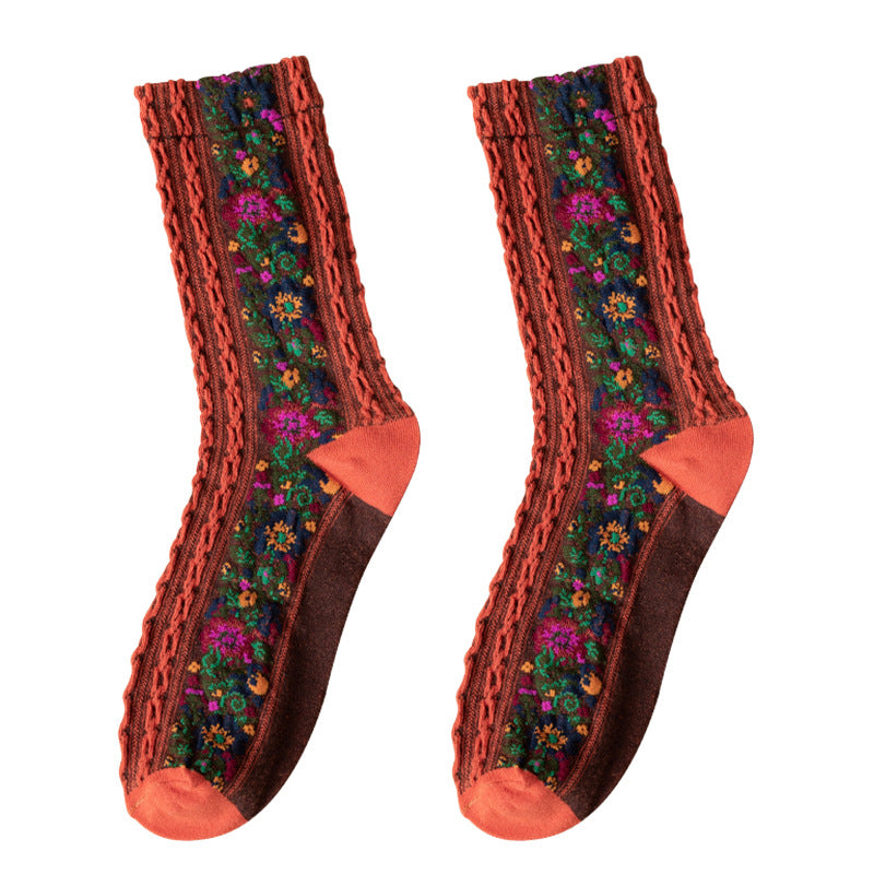 Ethnic patterned tube socks