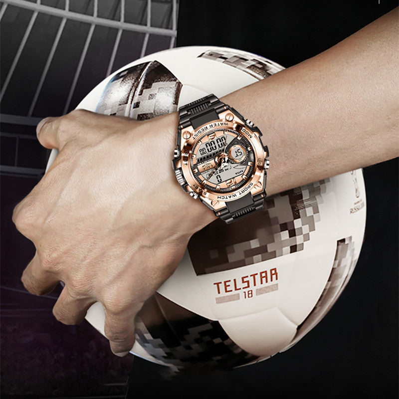 Dual Display Advanced Quartz Fashion Electronic Sports Watch