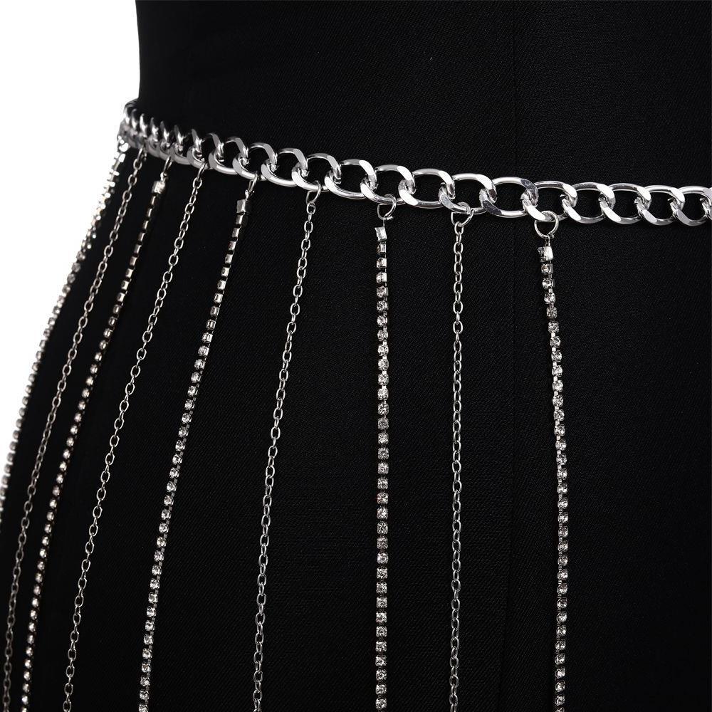 Simple Multi Chain Waist Decoration