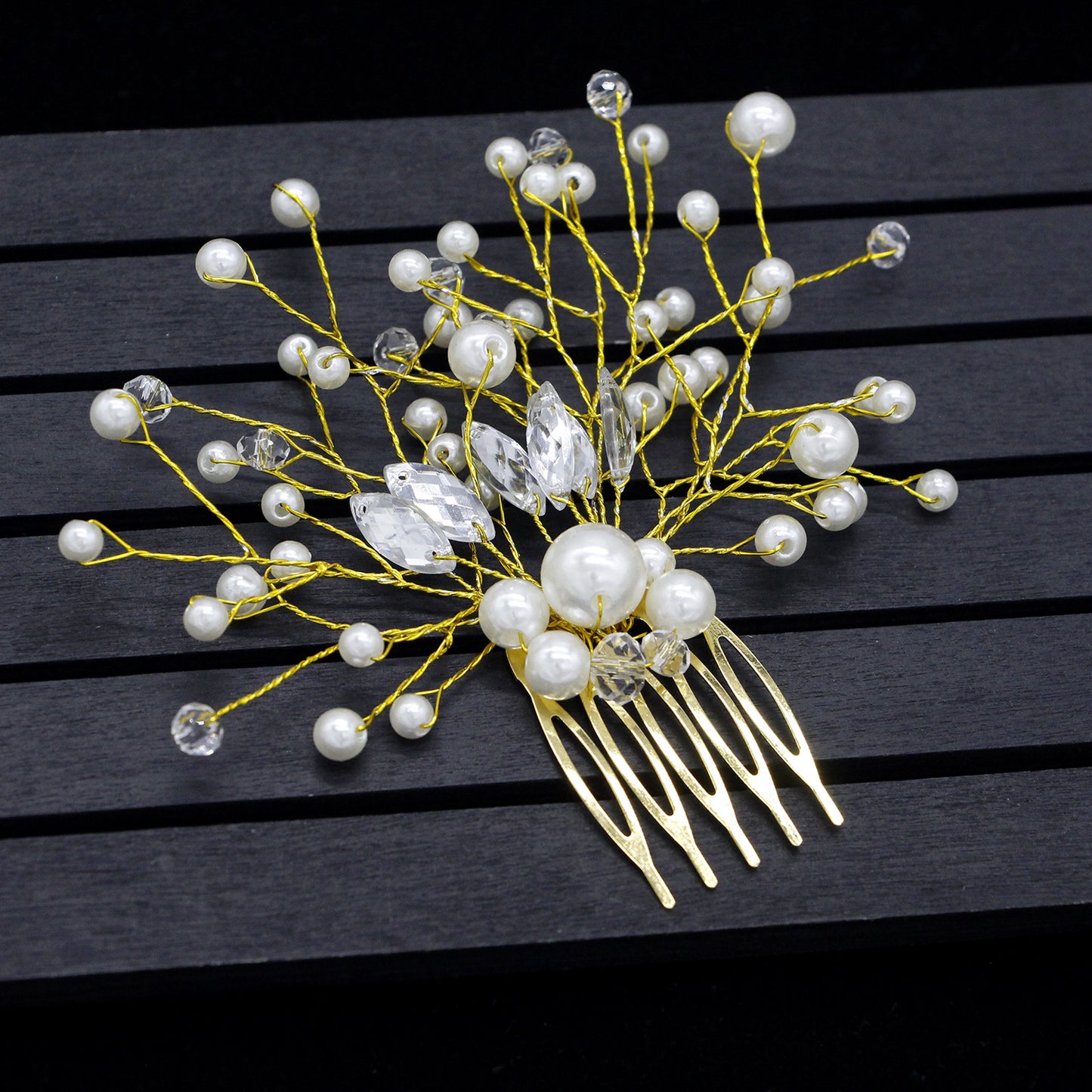 Bridal Headdress Pearl Hair Comb Wedding Bridal Accessories European And American Hot Sale Headdress Factory Direct Wholesale