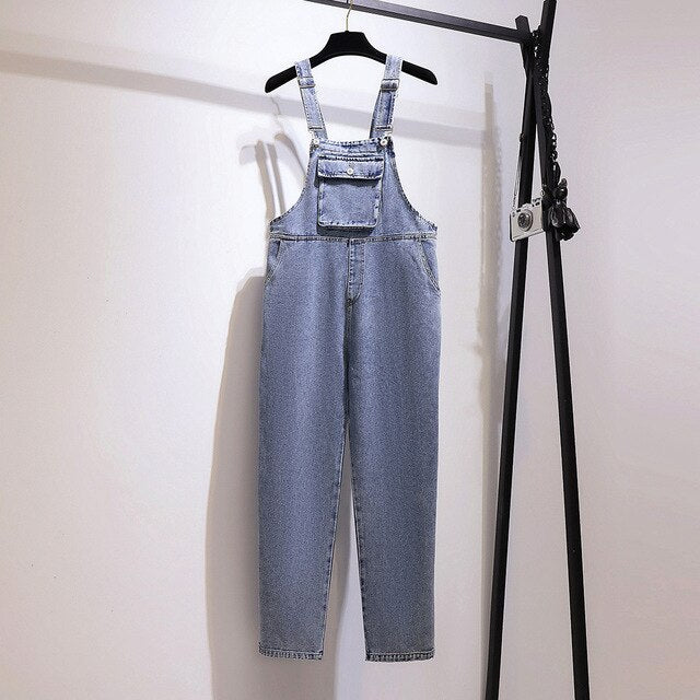Women's denim overalls