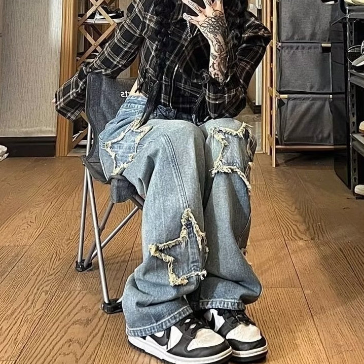 Personality Jeans Women's Fashion Cool Design Sense