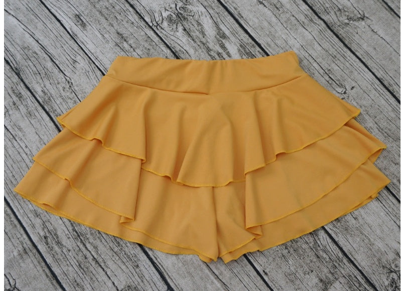 Ruffled pleated bag hip skirt