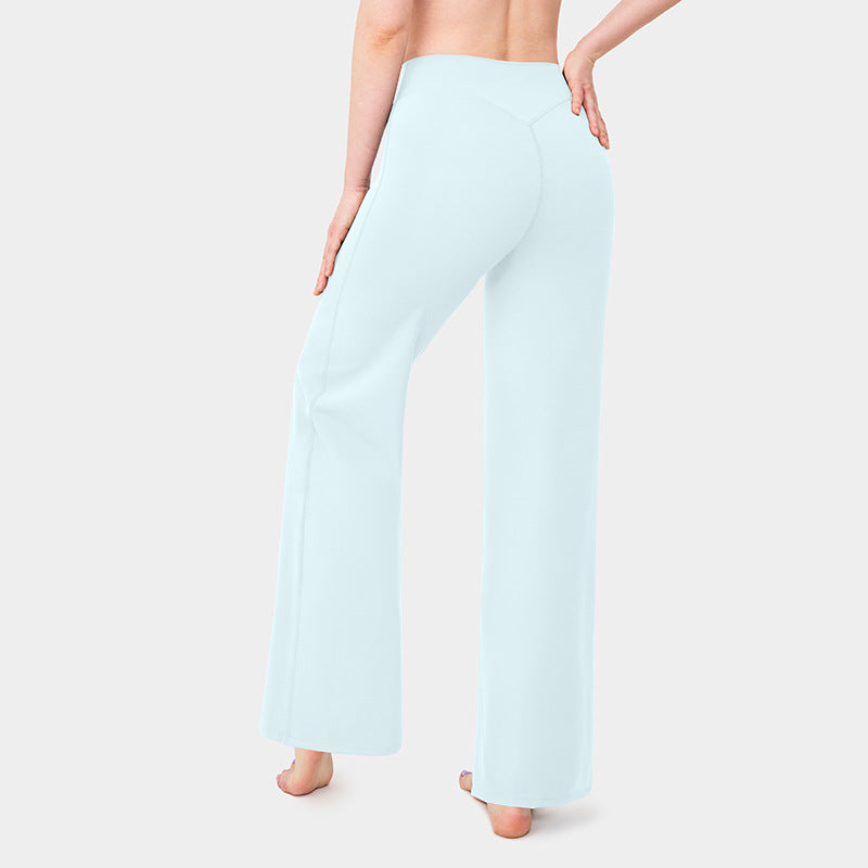 Fashionable Loose Straight-leg Yoga Pants For Women