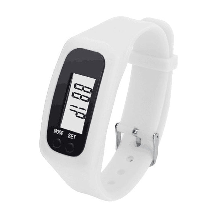 Student sports silicone pedometer LCD bracelet watch