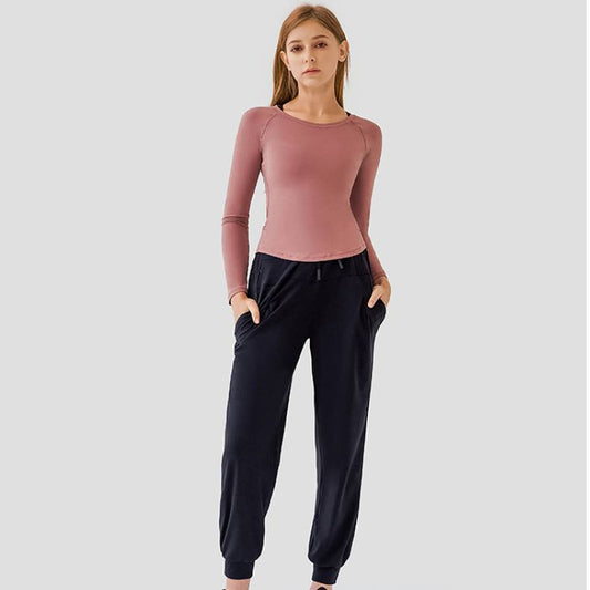 Slim Fit Thin Yoga Wear Nude Feel Skin-friendly Outerwear Fashion Sports Fitness Top Women