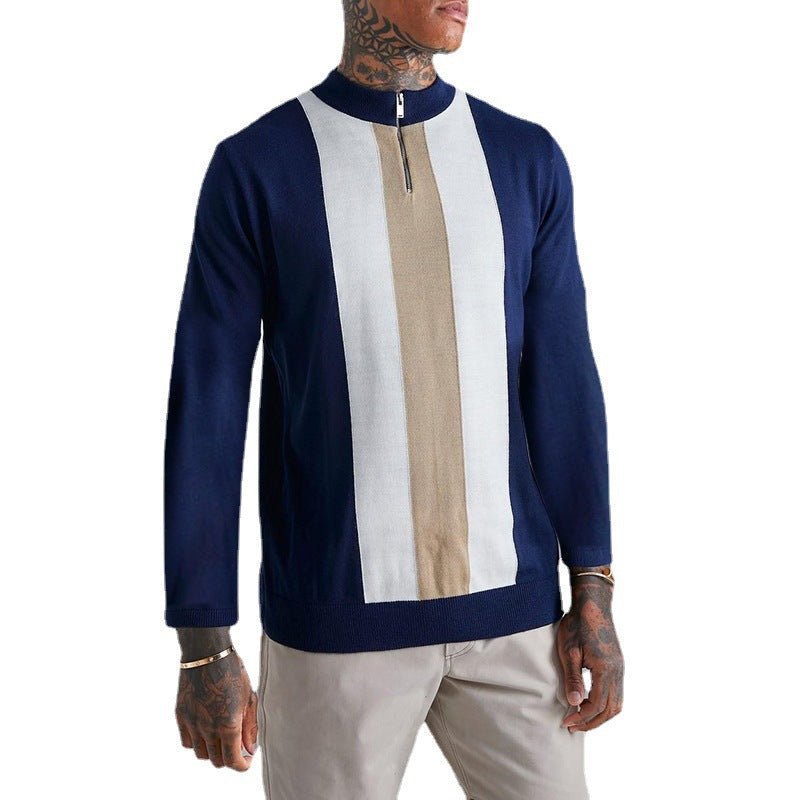 Long Sleeve Slim Fit Jacquard Knit Sweater
