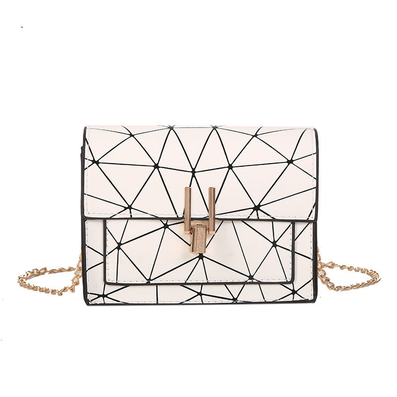 All-match lock chain small square bag