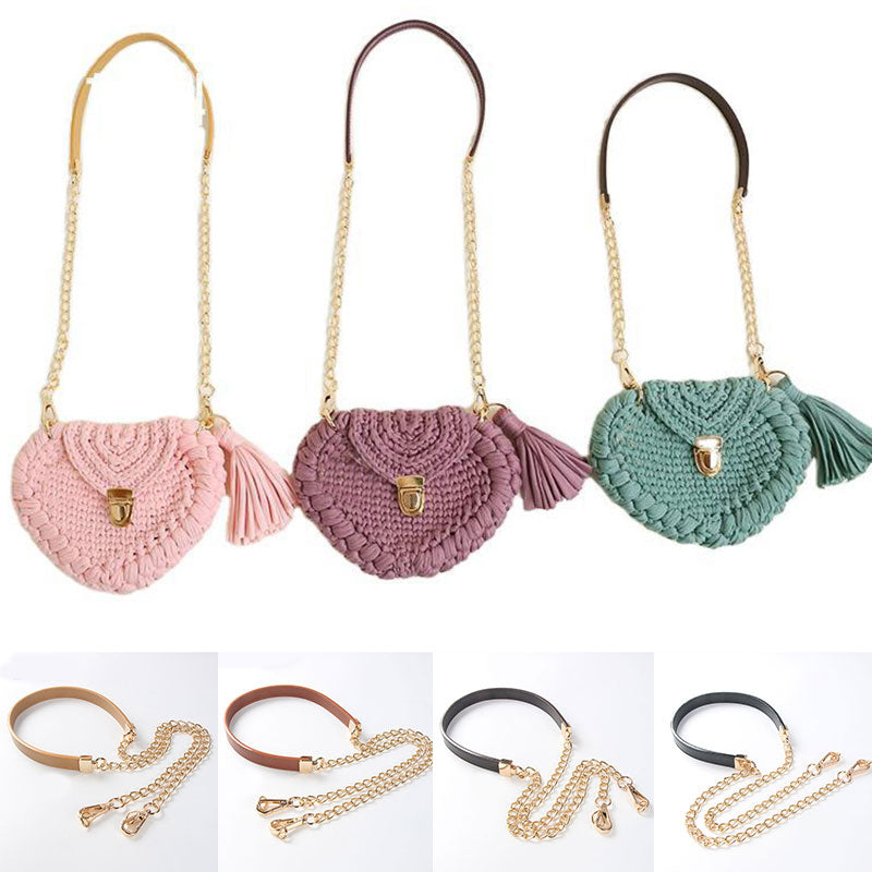 PU High-grade Light Gold Chain Handmade Cloth Diy Bag With Accessories