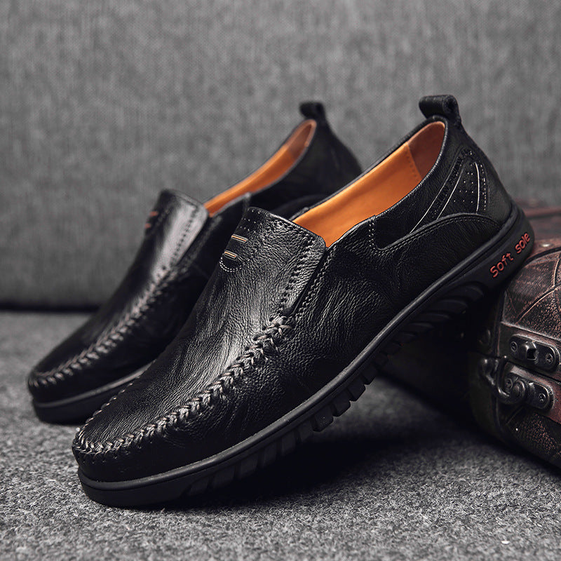 Casual Leather Shoes Korean Fashion Men's Leather Shoes