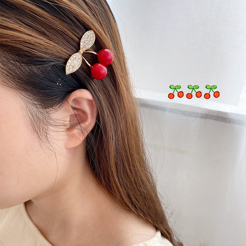 Temperament Net Red Pearl Female Rhinestone Hairpin