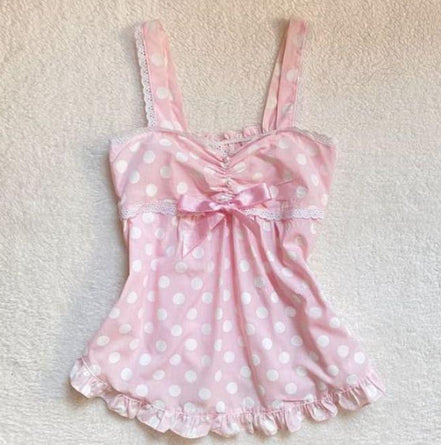 Bow Decoration Backless Sling Top