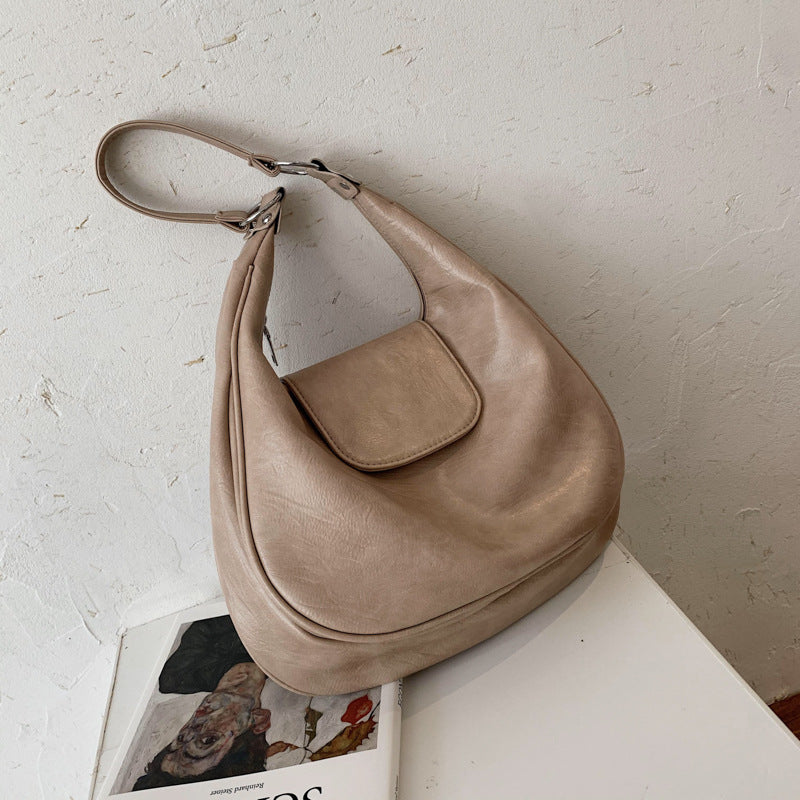 Single Shoulder Bag Class Commuter Soft Leather Tote Large Capacity