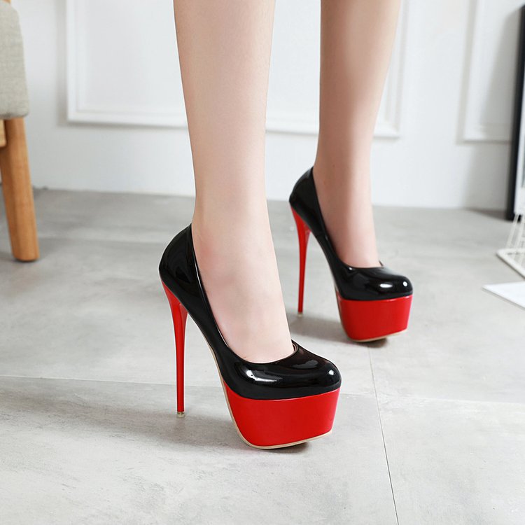 New High-heeled Shoes Women's Color Matching
