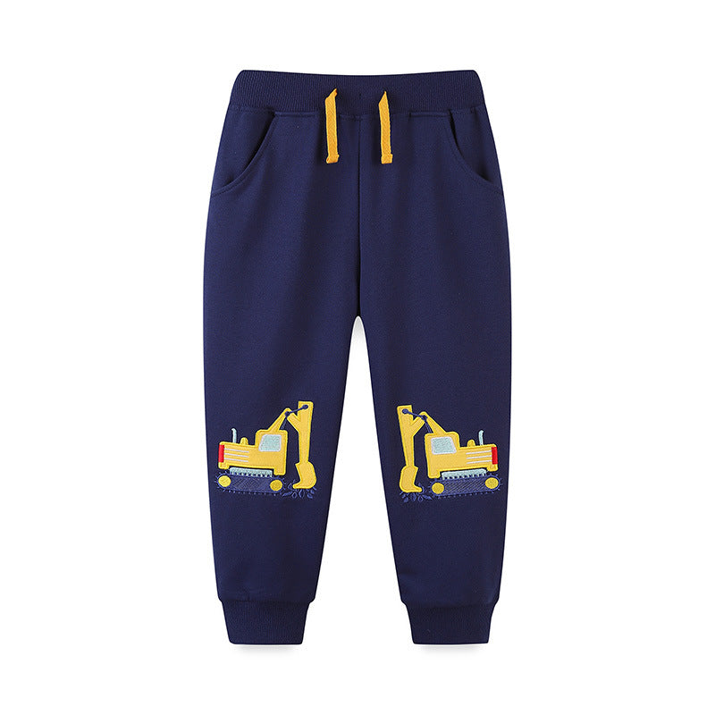 Autumn New Boys' Sweatpants Embroidered Sports Pants