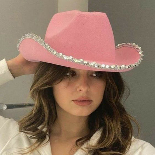 Silver Edge Diamond Fashion Hat